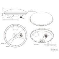 Dimensioni dell'antenna GNSS RTK a tripla banda calibrata per il rilevamento topografico