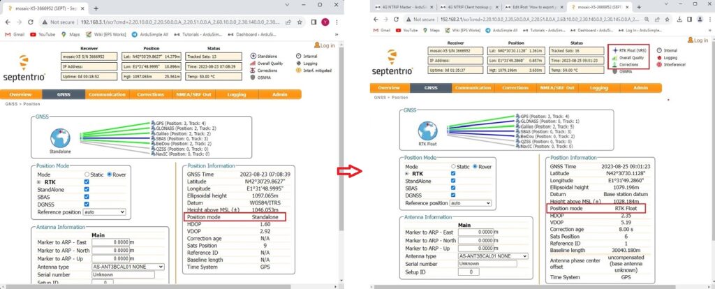Utilizzare PointPerfect con i ricevitori Septentrio e quelli non u-blox17