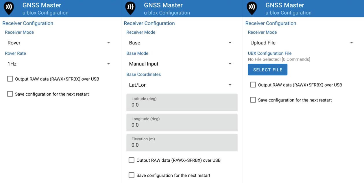 Configurazione principale del GNSS