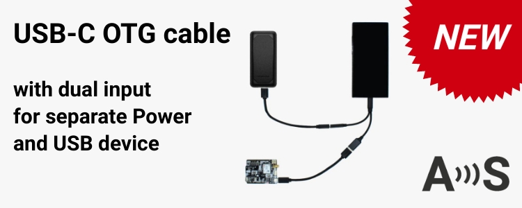 Cavo USB-C OTG con doppio ingresso per alimentazione e dispositivo USB separati
