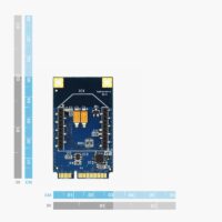 Dimensioni della scheda carrier mPCIe per moduli XBee