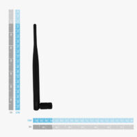 Antenna a dipolo per radio LR/XLR - Dimensioni