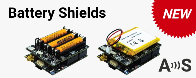 Shield per batteria adatti a qualsiasi progetto Arduino o GNSS RTK fai-da-te