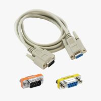 Set di cavi RS232 con null modem e adattatore di polarità