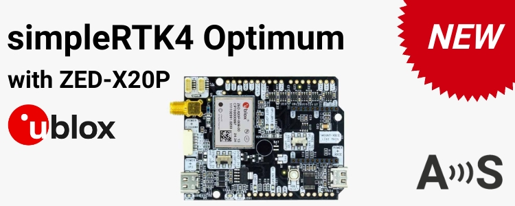 Nuove schede di valutazione RTK u-blox Zed-X20P ArduSimple multibanda