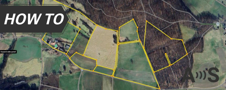 rilevare i confini del terreno per verificare la corrispondenza con le mappe catastali utilizzando un kit RTK