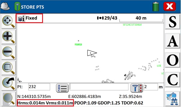 Configurazione manuale e mappatura con un kit RTK economico in Carlson SurvPC - precisione