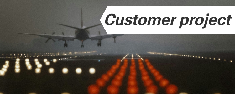 progetto per un cliente: misurazione delle luci PAPI dell'aeroporto