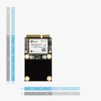 Dimensioni del ricevitore RTK GNSS a banda completa mPCIe u-blox ZED-X20P