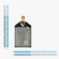 Dimensioni del modulo radio a 450 MHz